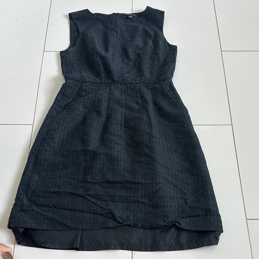 Banana Republic Black Sleeveless Dress 4 silk cotton Classic